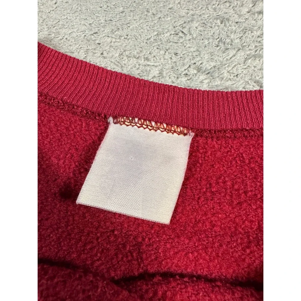 Unbranded Unisex Raglan Sweatshirt XL Maroon Playing Card Graphic Vintage Style